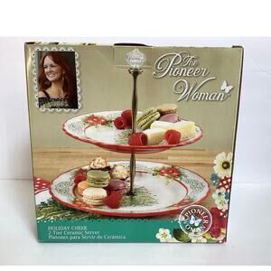 Pioneer Woman Holiday Cheer 2-Tier Serving Tray